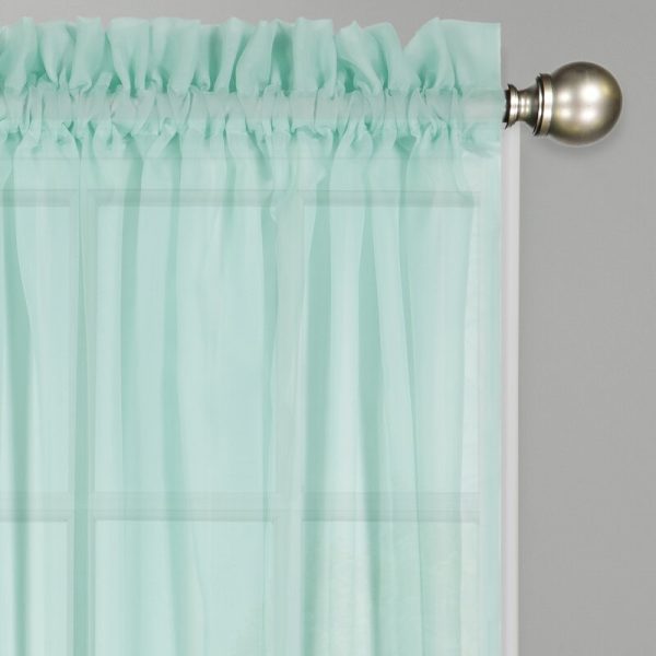 Wayfair Basics Solid Sheer Rod Pocket Curtain Panels (Set of 2), 59 W x 84 L on Sale - Image 3