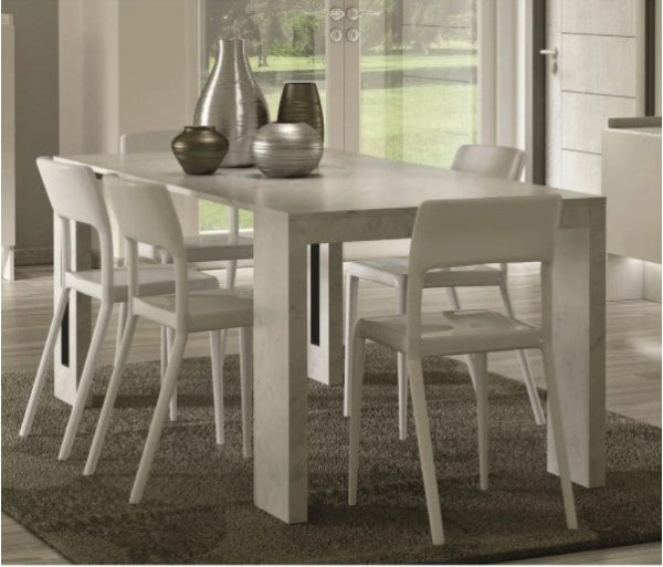 ERIKA Modern Extendable Console Table Dining Table - Antique White *AS-IS* Fashion