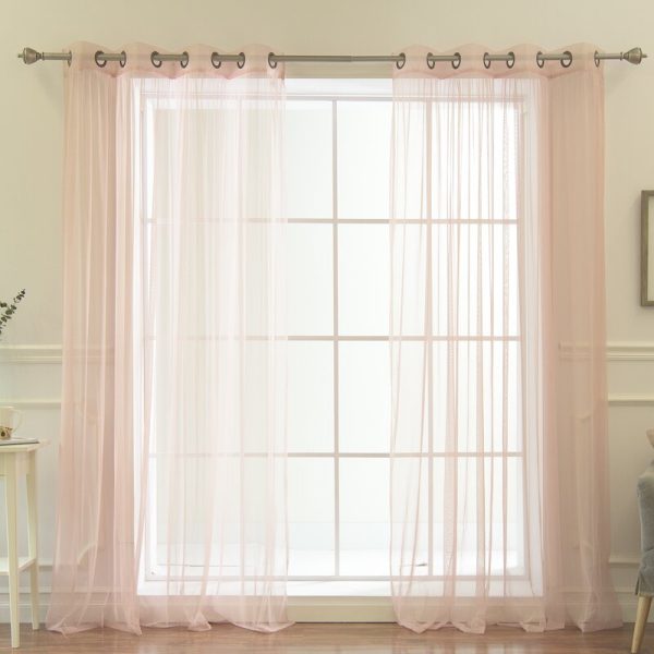Attell Solid Sheer Grommet Curtain Panels (Set of 2) Cheap - Image 2