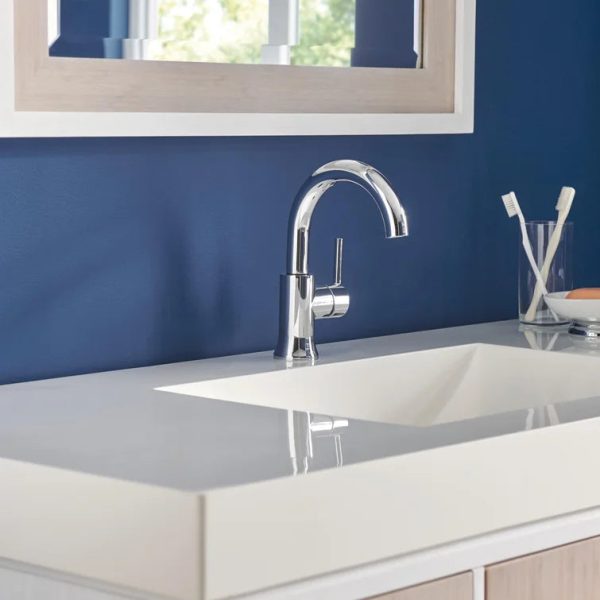 Chrome Trinsic Single Hole Bathroom Faucet with Drain Assembly and DIAMOND™ Seal Technology Supply